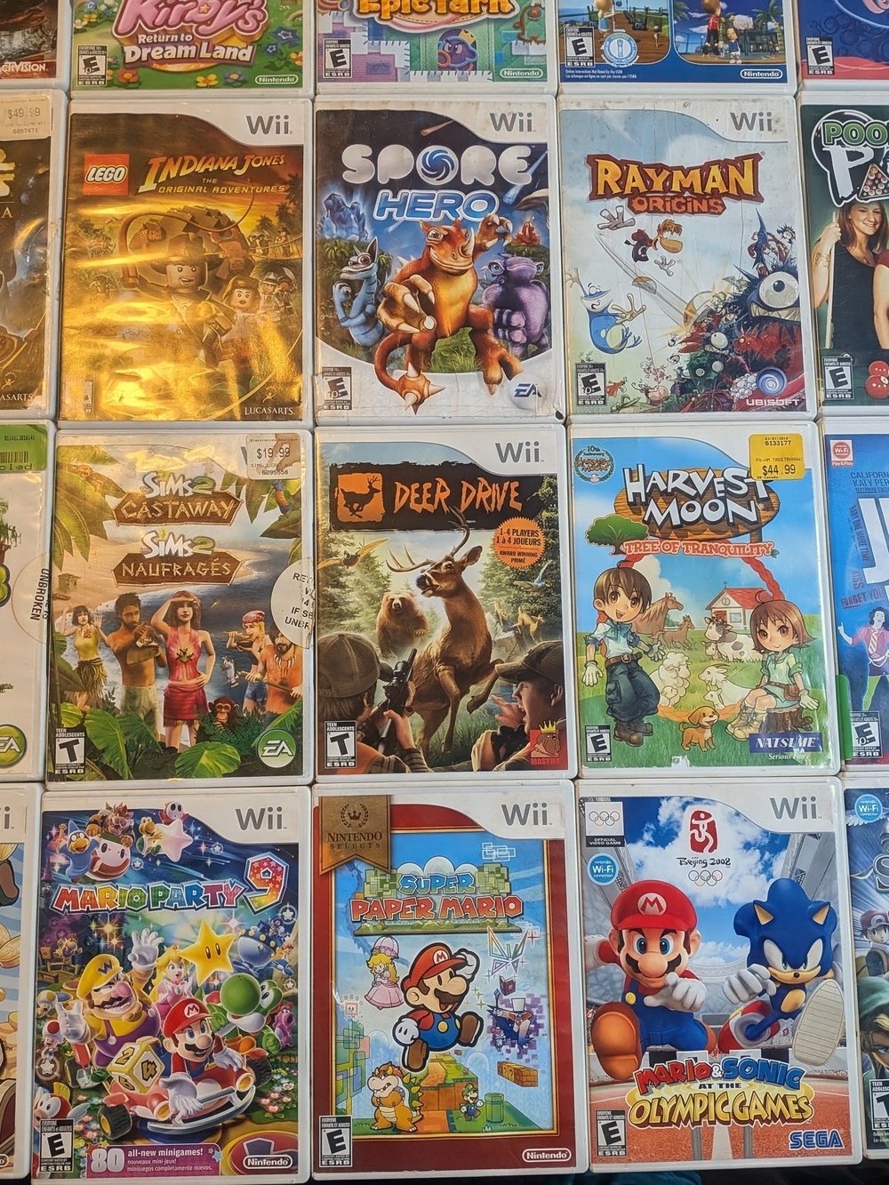 Nintendo Wii Game Lot - Multicolored Covers (White Cases)